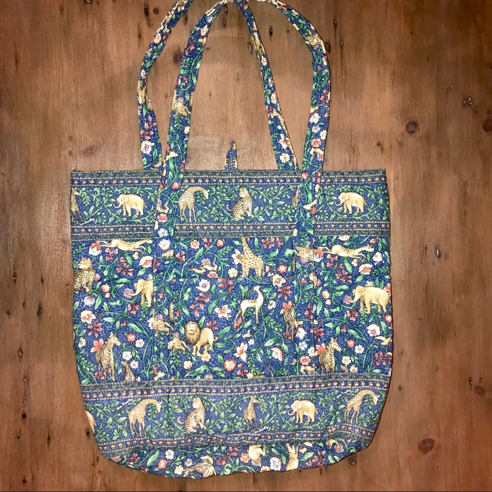 Rare Vera Bradley Animal Kingdom Bucket Tote